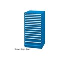 Lista International Lista 28-1/4"W Cabinet, 14 Drawer, 282 Compart - Bright Blue, Individual Lock XSSC1350-1417BBRG